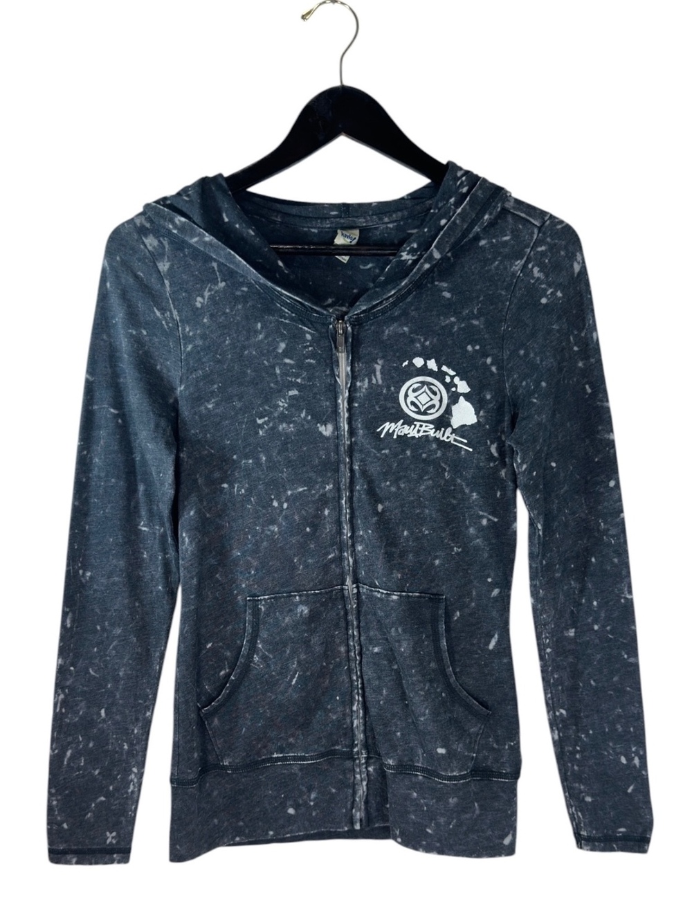 Metal Mulisha Women’s Medium Acid Wash Zip-Up Hoodie Tribal Logo Y2K Moto